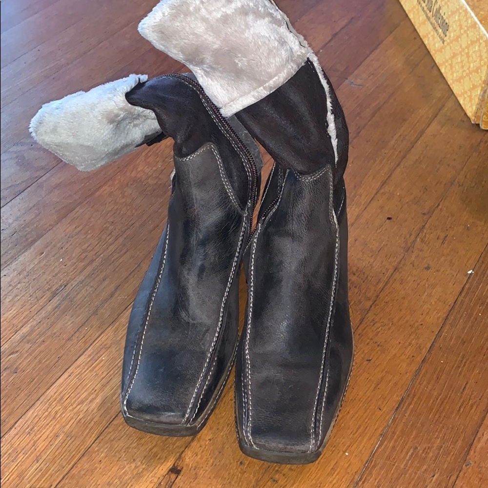 Nine West winter leather boots